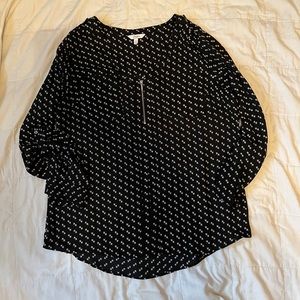 Candies black top w zipper